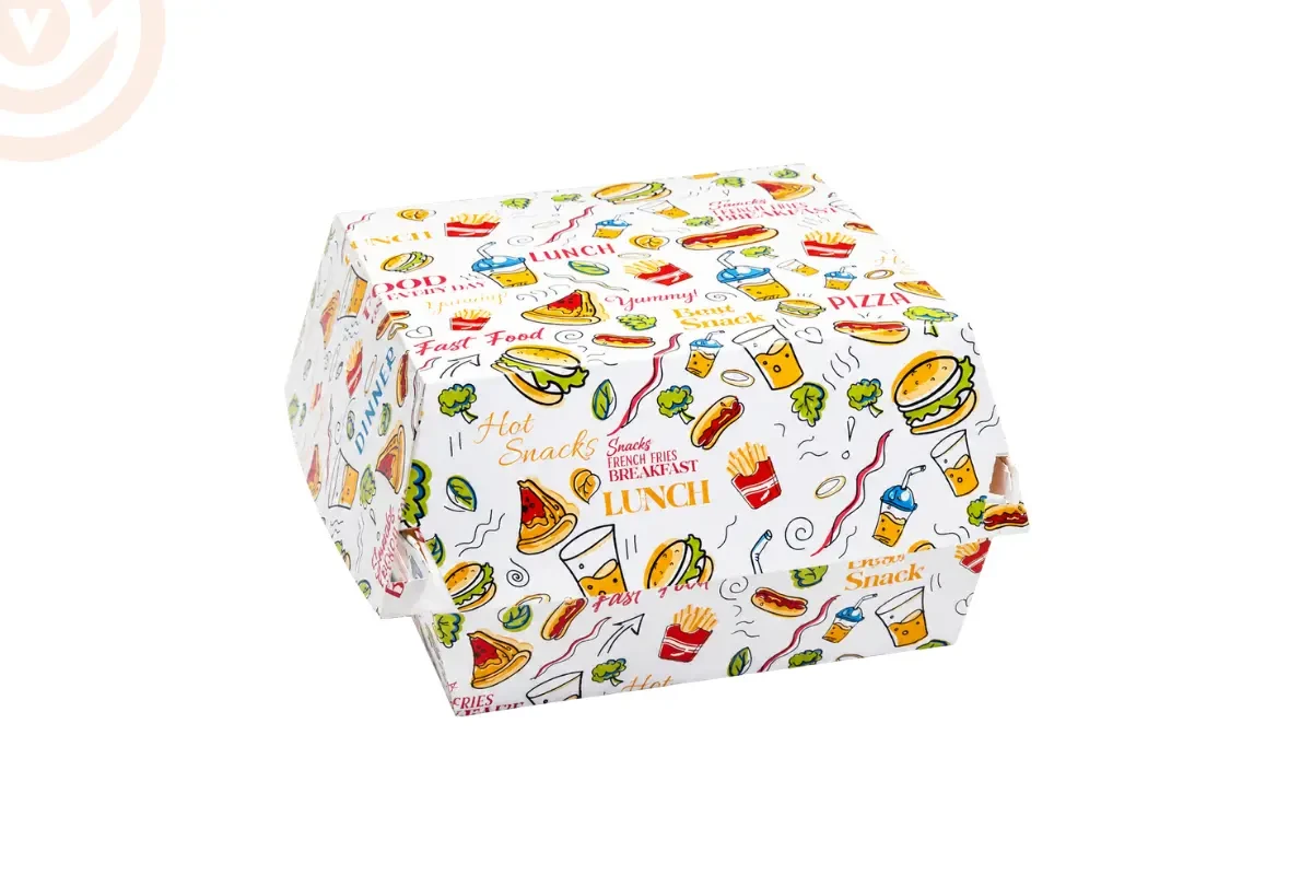 L Renkli Burger Kutusu (130x130x110)